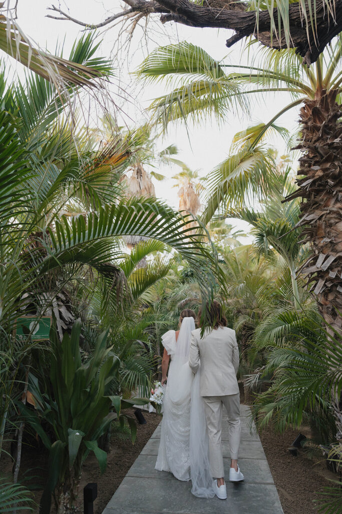 Bride and groom portraits at a Cabo elopement at Acre Resort