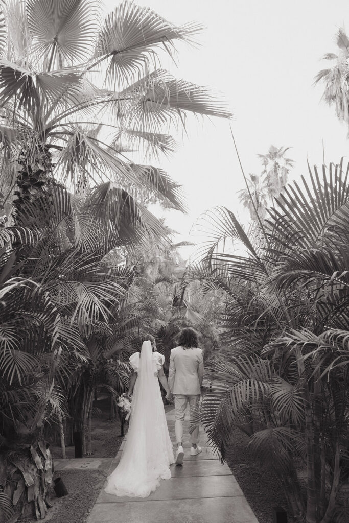 Bride and groom portraits at a Cabo elopement at Acre Resort