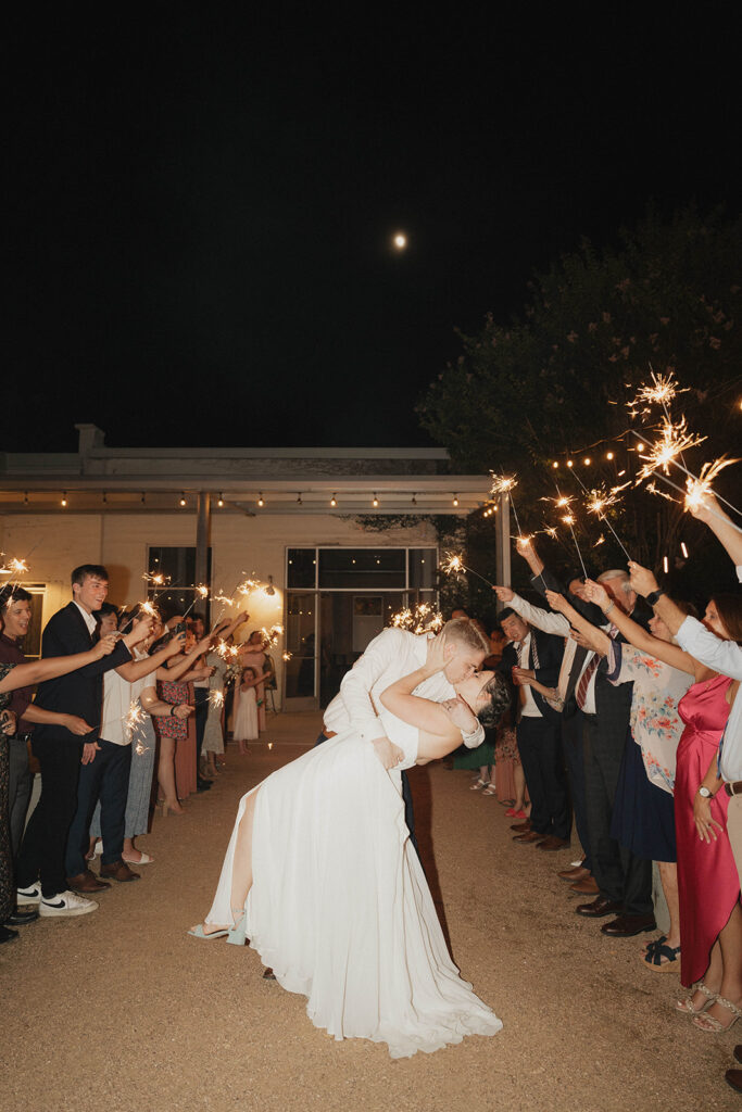 wedding exit with sparklers