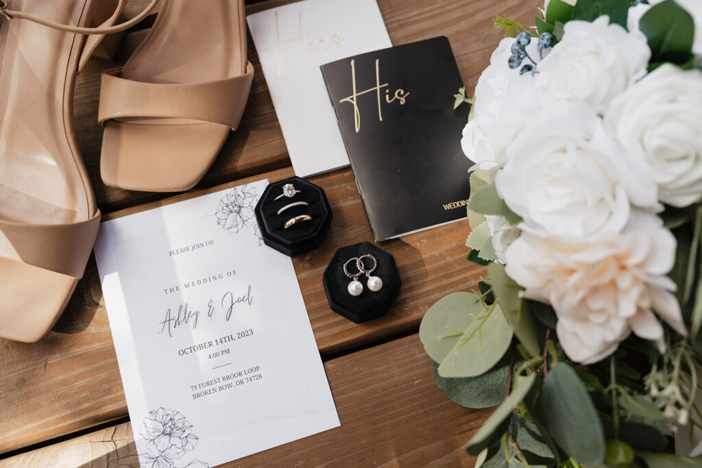 micro wedding details with greenery and white color palette
