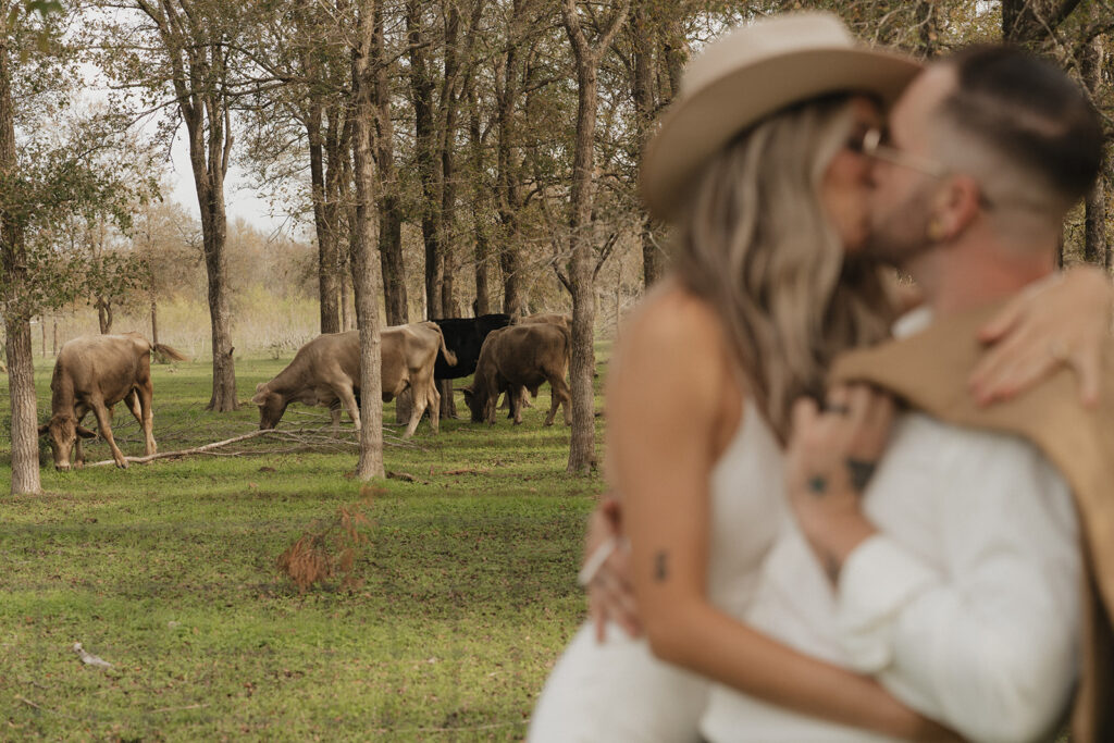 nontraditional elopement couple portraits on the grass at rancho moonrise