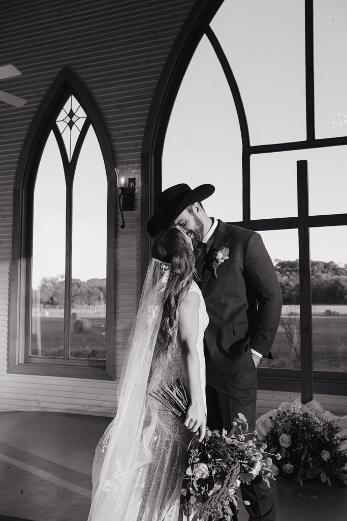 bride and groom portraits at a Texas wedding venue