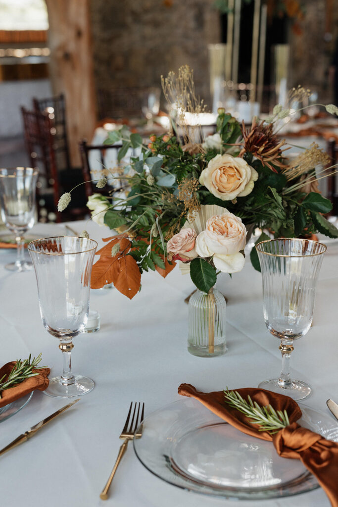 western wedding table settings